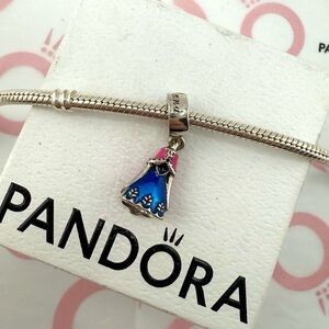 NEW Retired Pandora x Disney Pandora Charm - Anna Dress - Frozen Sterling Silver